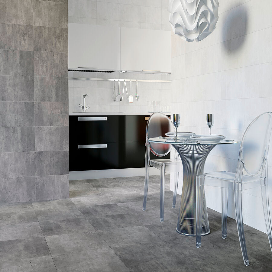 Pavimento Cimento 33,5x33,5 | Antracite MIX Mate