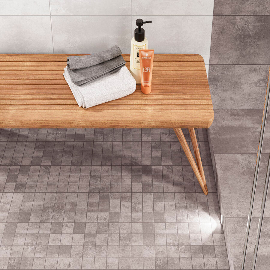 Pavimento em cerâmica da Certeca - Coleção Easy Mosaico 30x30 em cor Taupe