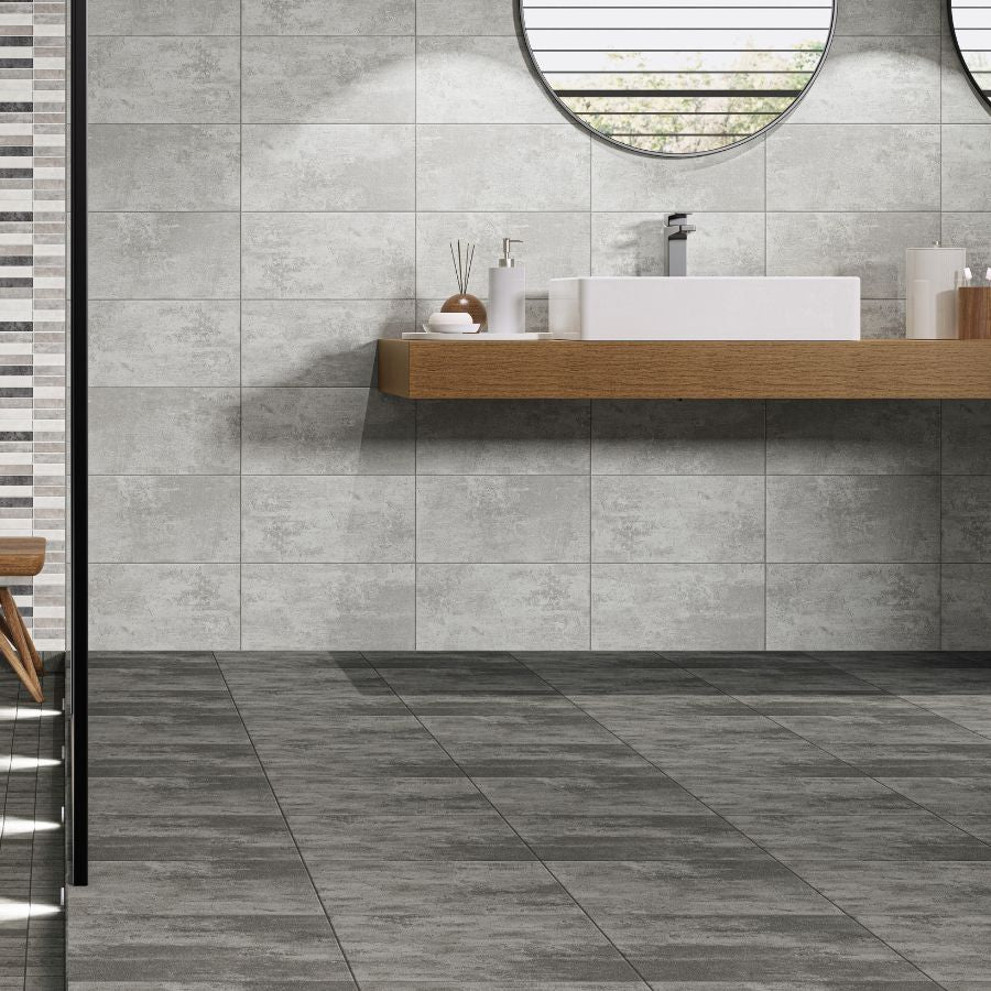 Easy Floor Tile 33,5x33,5 | Anthracite MIX Matt