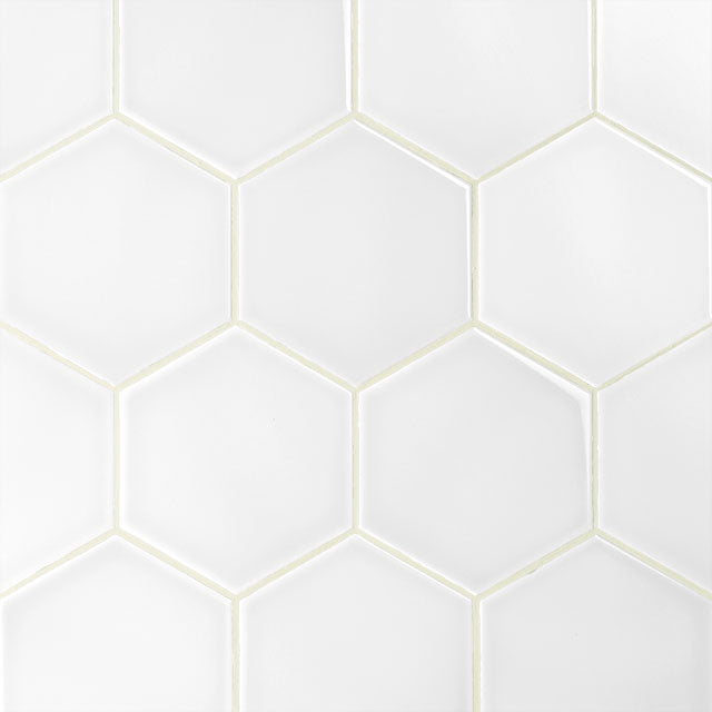 Azulejos de aspeto artesanal em cerâmica da Ceragni - coleção Hexágono
