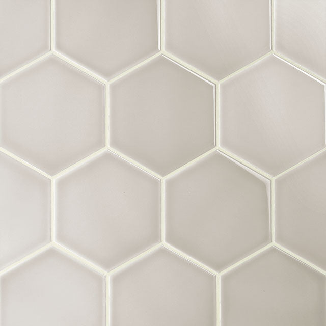 Azulejos de aspeto artesanal em cerâmica da Ceragni - coleção Hexágono