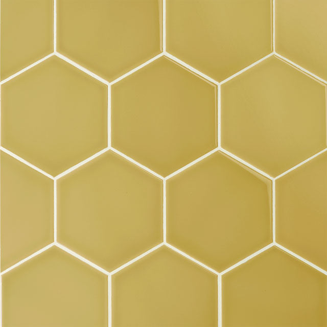 Azulejos de aspeto artesanal em cerâmica da Ceragni - coleção Hexágono