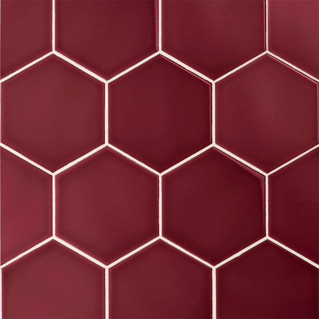 Azulejos de aspeto artesanal em cerâmica da Ceragni - coleção Hexágono