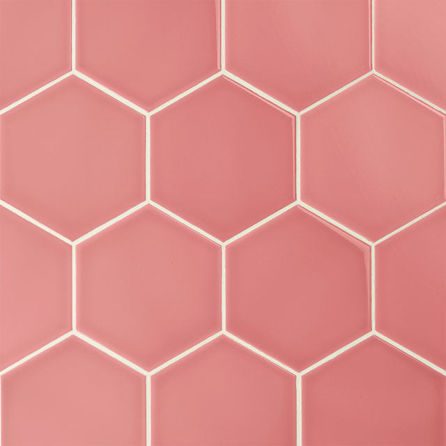 Azulejos de aspeto artesanal em cerâmica da Ceragni - coleção Hexágono