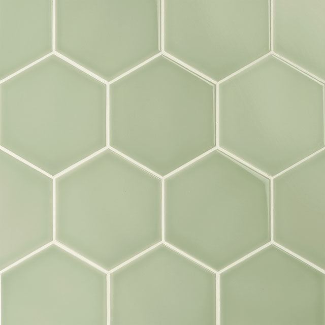 Azulejos de aspeto artesanal em cerâmica da Ceragni - coleção Hexágono