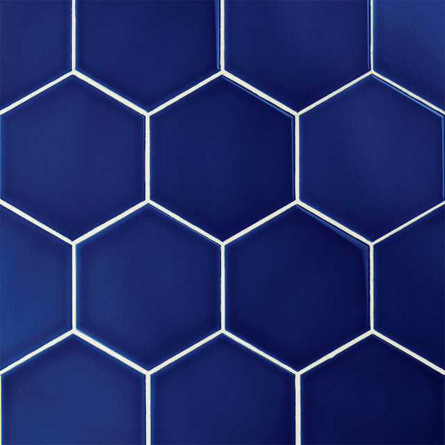 Azulejos de aspeto artesanal em cerâmica da Ceragni - coleção Hexágono