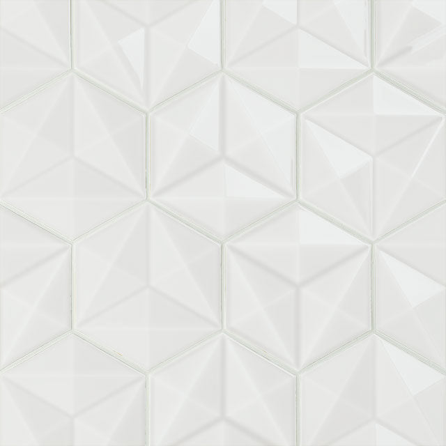 Azulejos de aspeto artesanal em cerâmica da Ceragni - coleção Hexágono