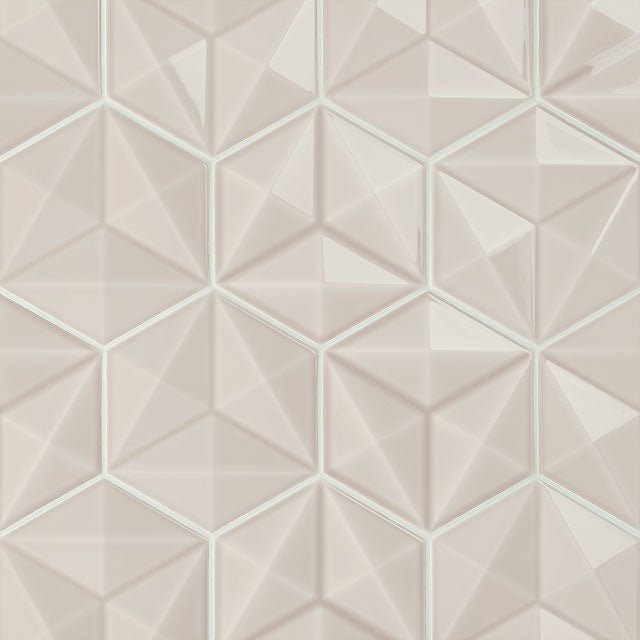 Azulejos de aspeto artesanal em cerâmica da Ceragni - coleção Hexágono