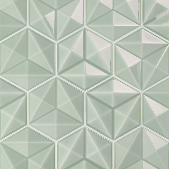 Azulejos de aspeto artesanal em cerâmica da Ceragni - coleção Hexágono