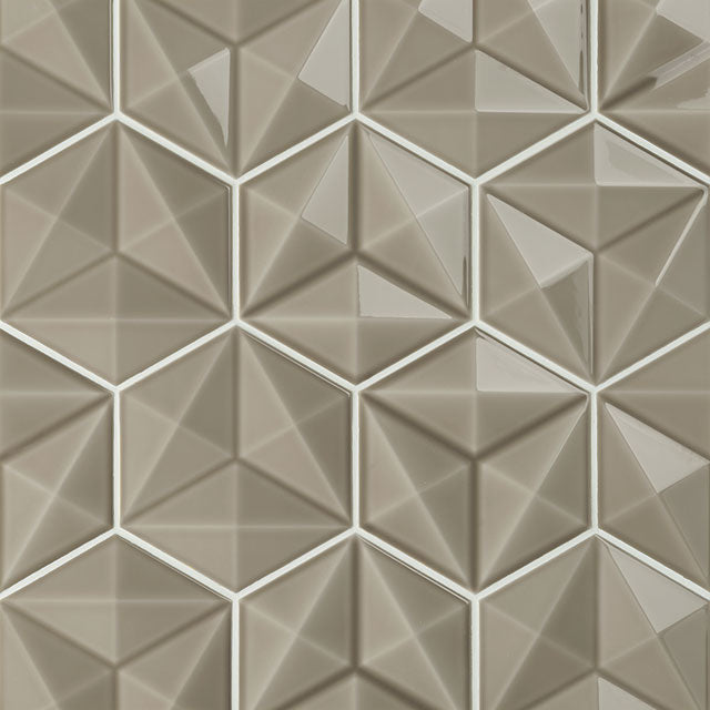 Azulejos de aspeto artesanal em cerâmica da Ceragni - coleção Hexágono