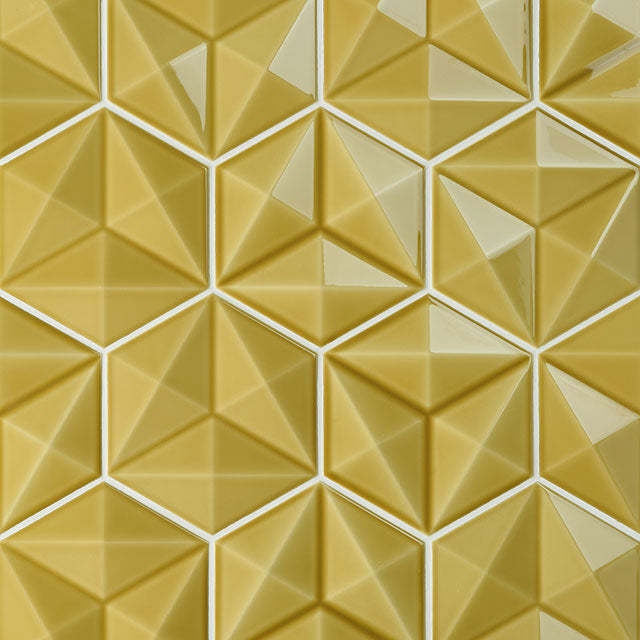 Azulejos de aspeto artesanal em cerâmica da Ceragni - coleção Hexágono