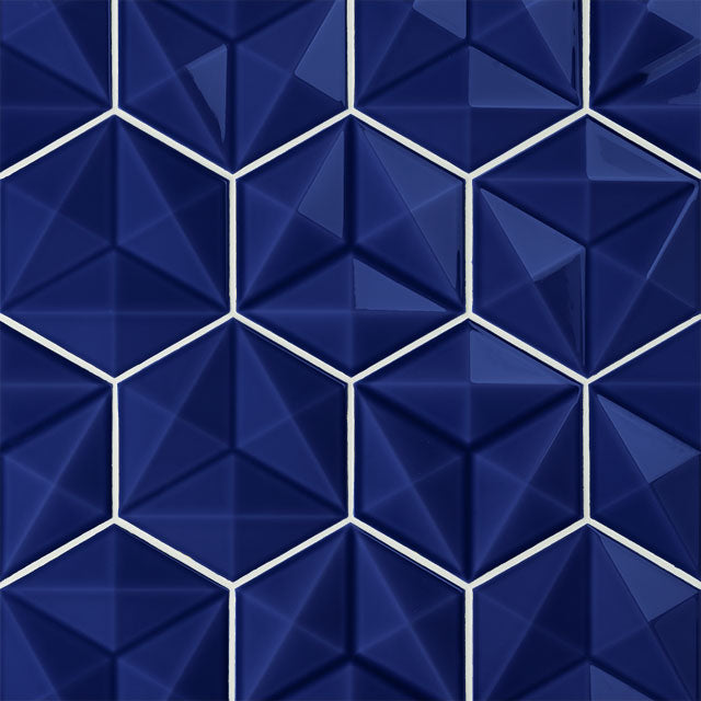 Azulejos de aspeto artesanal em cerâmica da Ceragni - coleção Hexágono