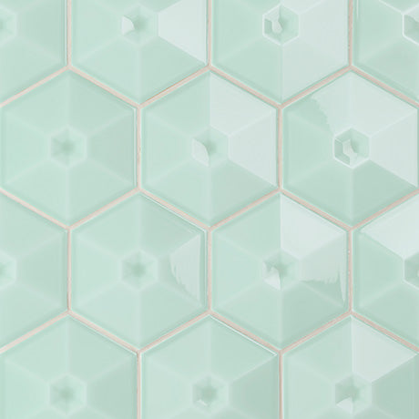 Azulejos de aspeto artesanal em cerâmica da Ceragni - coleção Hexágono