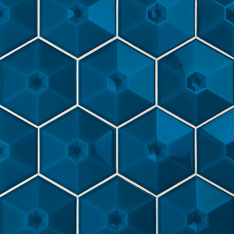 Azulejos de aspeto artesanal em cerâmica da Ceragni - coleção Hexágono