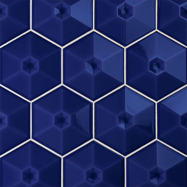 Azulejos de aspeto artesanal em cerâmica da Ceragni - coleção Hexágono