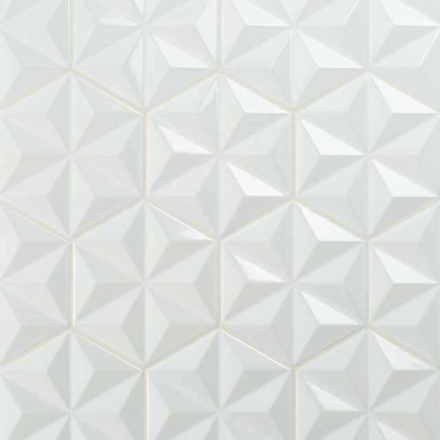 Azulejos de aspeto artesanal em cerâmica da Ceragni - coleção Hexágono