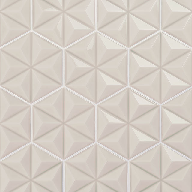 Azulejos de aspeto artesanal em cerâmica da Ceragni - coleção Hexágono