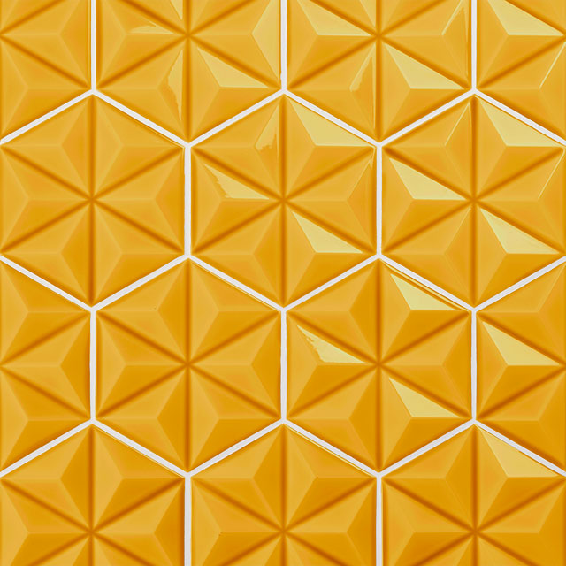 Azulejos de aspeto artesanal em cerâmica da Ceragni - coleção Hexágono