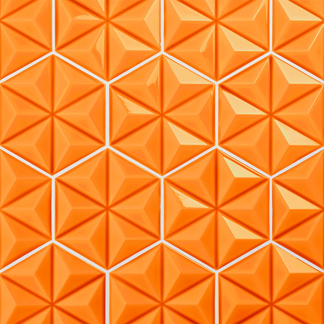 Azulejos de aspeto artesanal em cerâmica da Ceragni - coleção Hexágono
