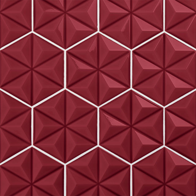 Azulejos de aspeto artesanal em cerâmica da Ceragni - coleção Hexágono