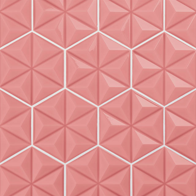 Azulejos de aspeto artesanal em cerâmica da Ceragni - coleção Hexágono