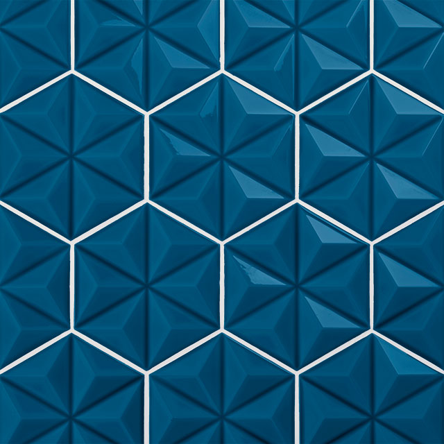 Azulejos de aspeto artesanal em cerâmica da Ceragni - coleção Hexágono