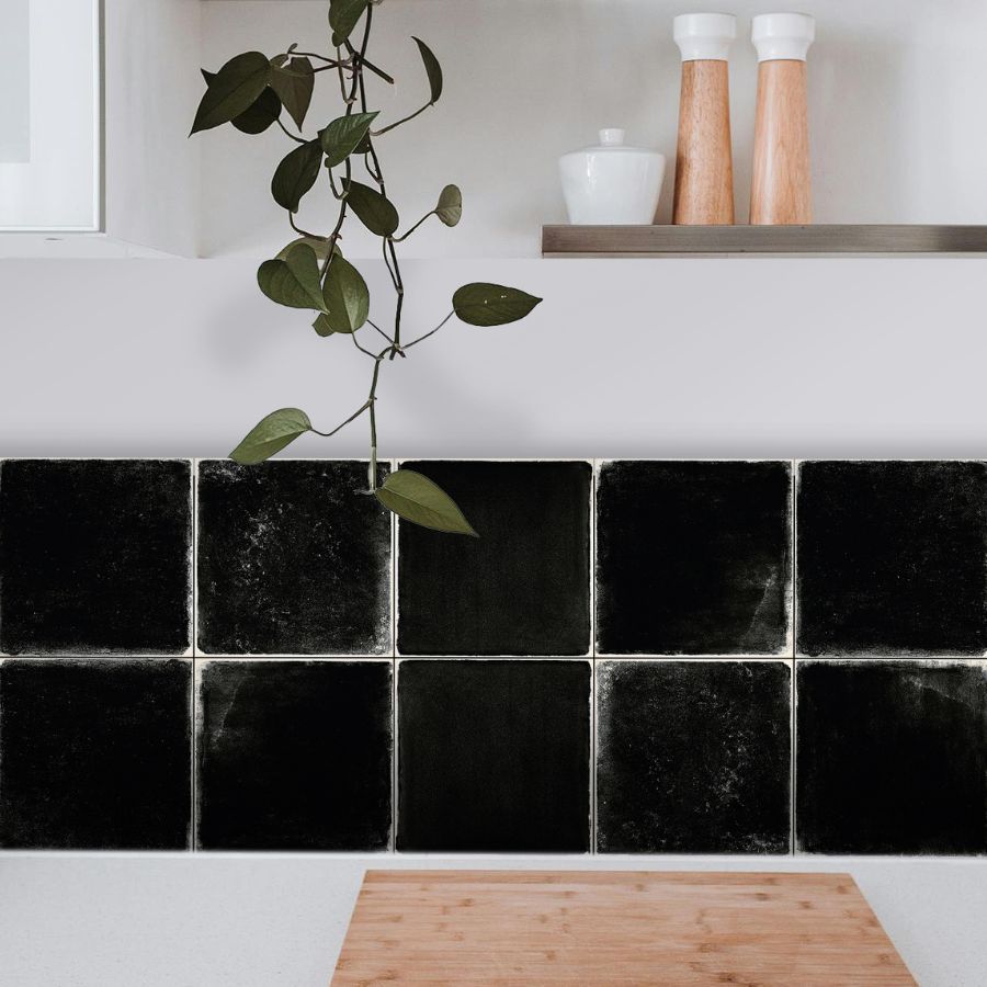 Azulejo Inca 15x15 | Preto Base MIX Mate