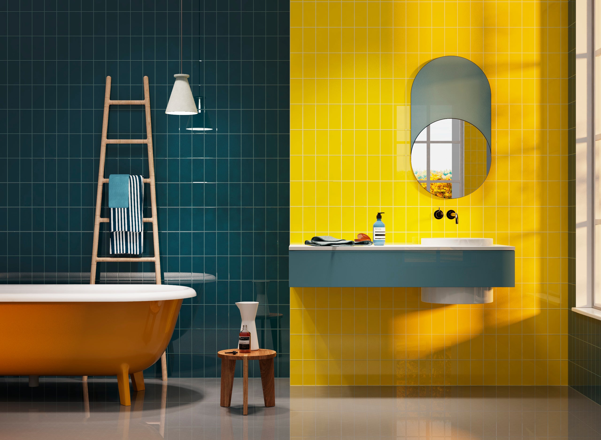 Plain Wall Tile 7,5x15 | Yellow 3600 Glossy