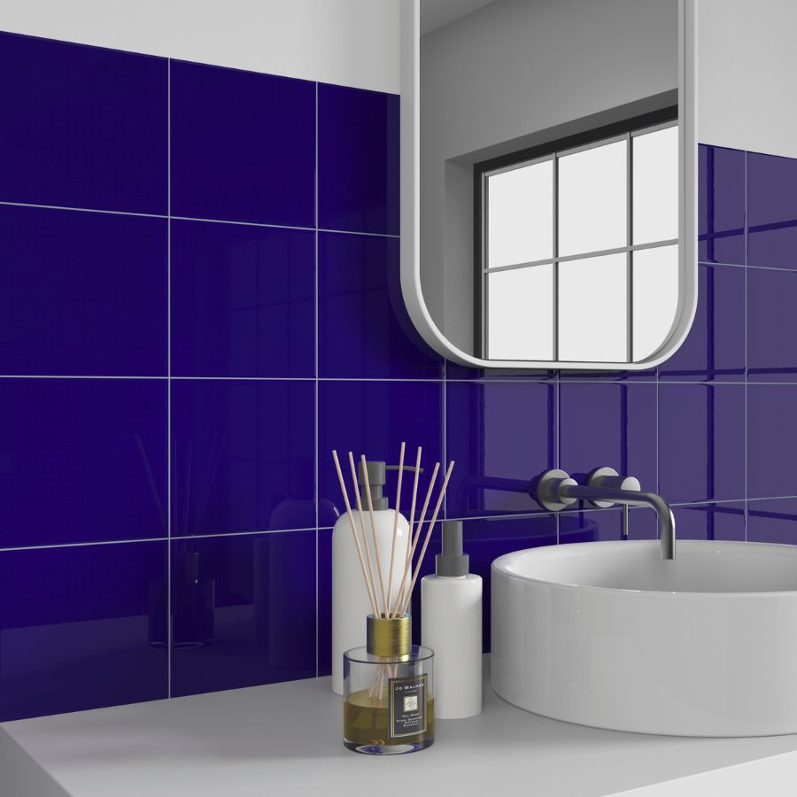 Azulejo Liso 15x15 | Azul Cobalto 340 Brilhante
