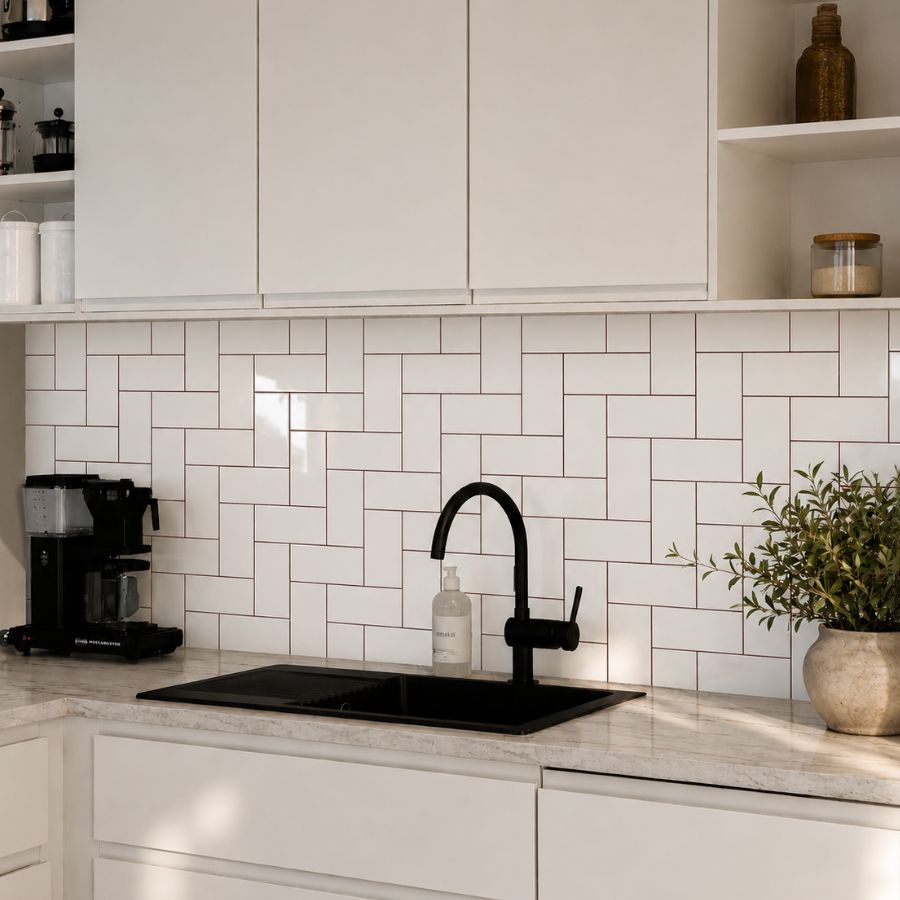 Plain Wall Tile 7,5x15 | White 000 Glossy