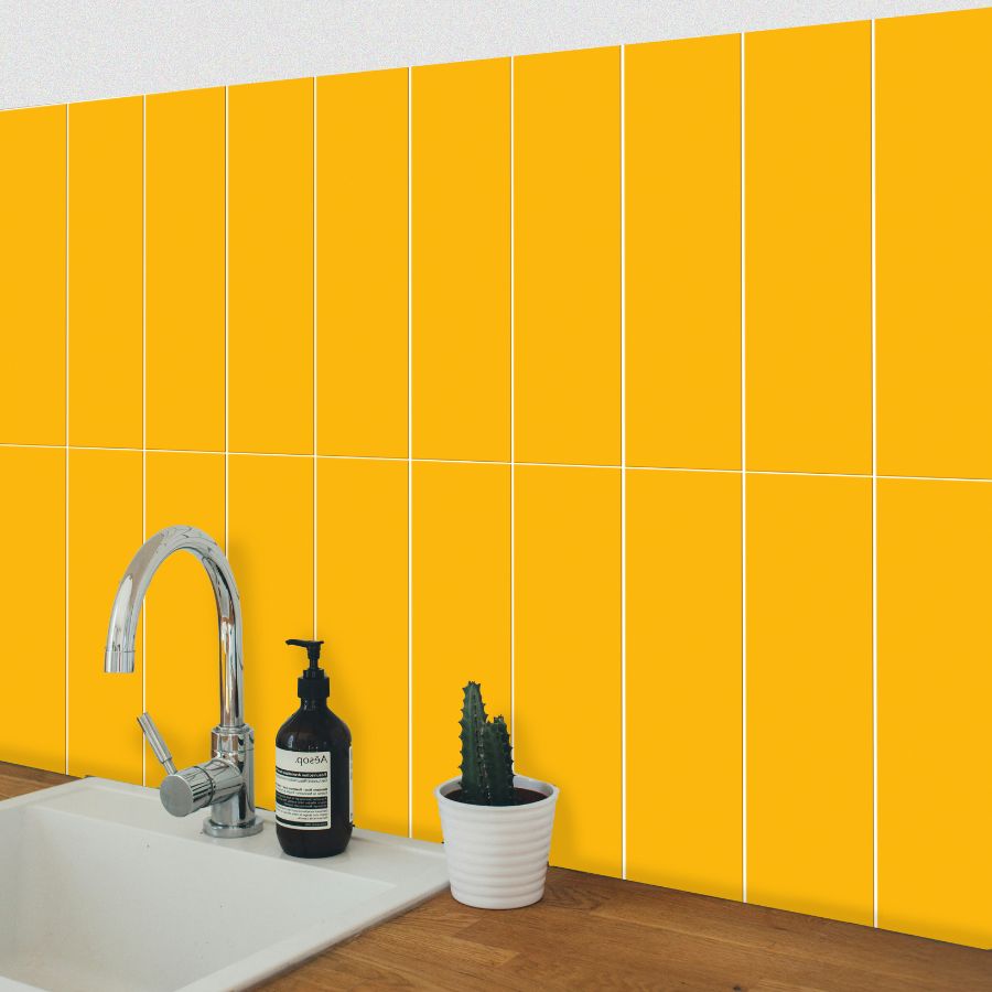 Plain Wall Tile M10x40 | Yellow 3441 Matt