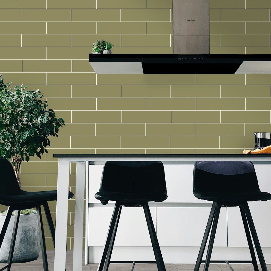 Azulejo Liso M10x40 | Verde Musgo 3381 Mate