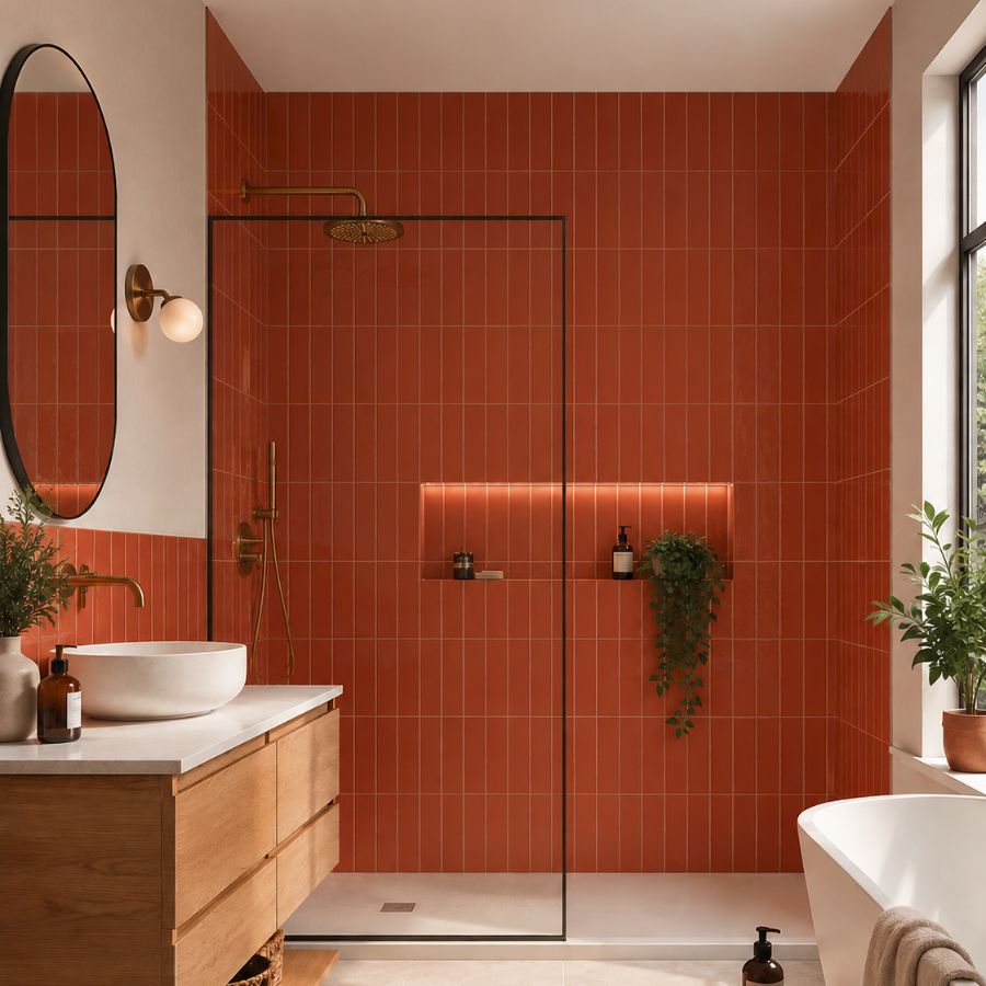 Azulejo Liso M7,5x30 | Carmesim 3460 Brilhante