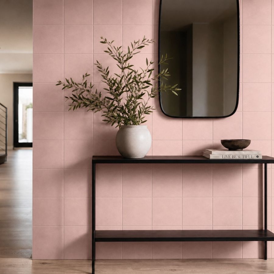 Azulejo Love 20x20 | Decor Preto - Base 05 Mate