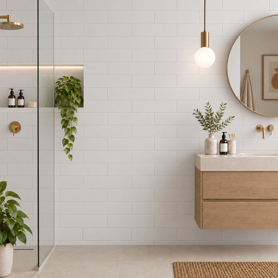 Azulejo Liso M10x30 | Branco 001 Mate