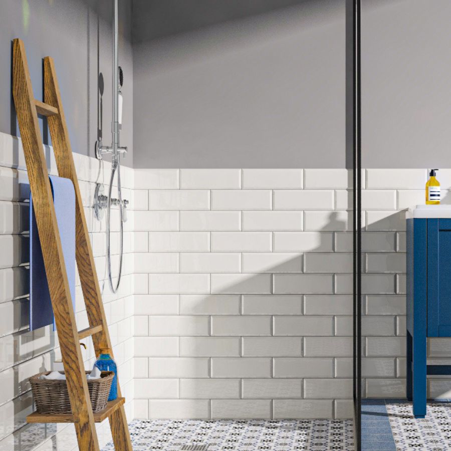 Azulejo Biselado M10x30 | Branco 001 Mate