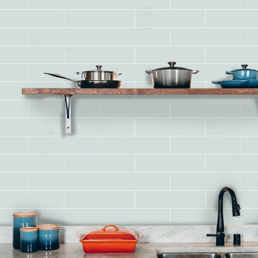 Plain Wall Tile M10x40 | Blue 3321 Matt