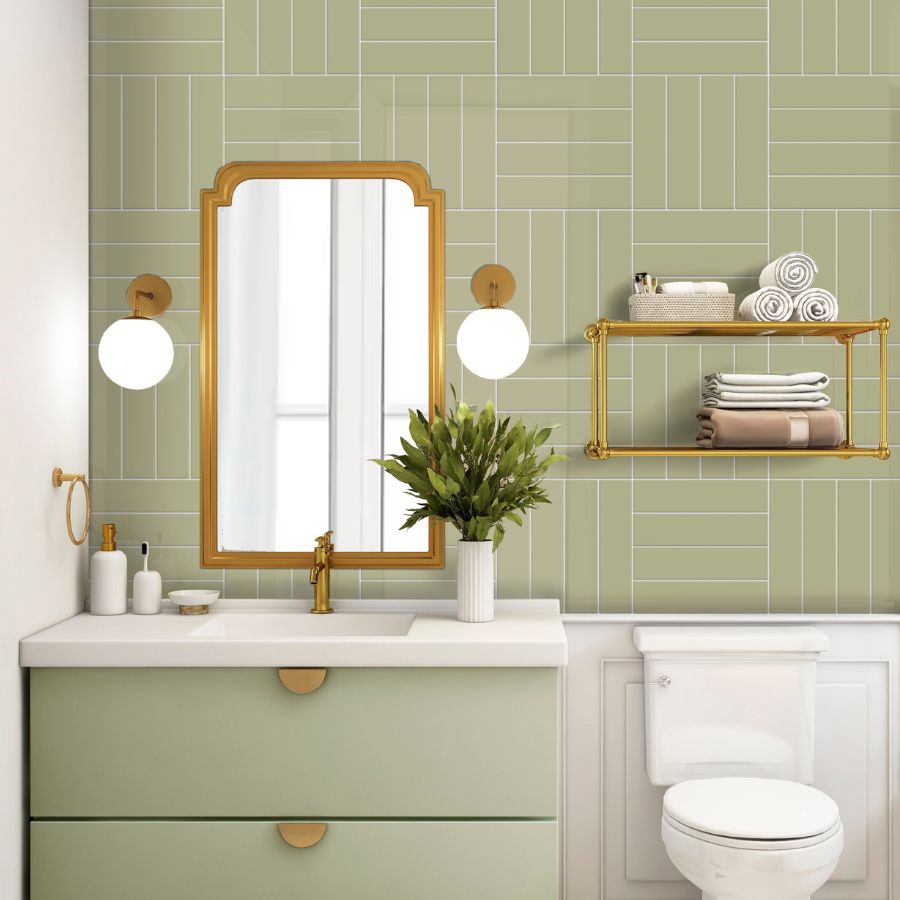 Azulejo Liso M7,5x30 | Verde Alga 3370 Brilhante