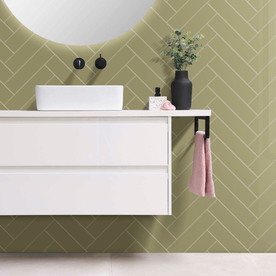Azulejo Liso M7,5x30 | Verde Musgo 3381 Mate