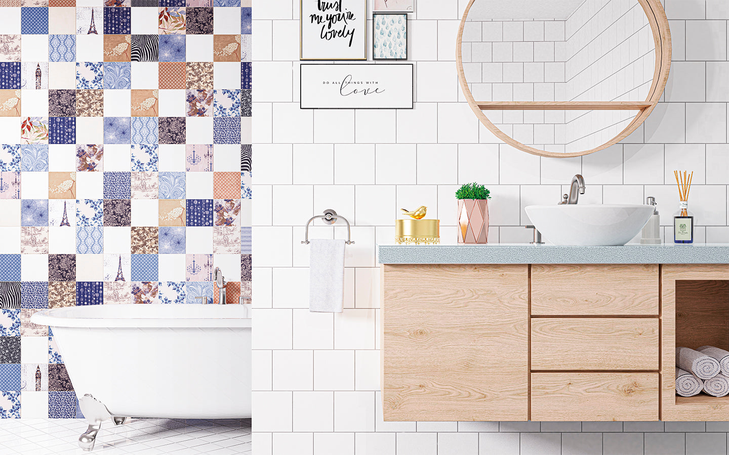 Memories Wall Tile 15x15 | Design 13 Matt