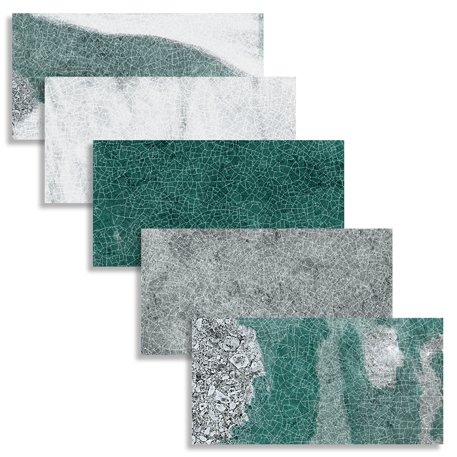 Paysage Wall Tile M15x30 | Design MIX Glossy over Matt