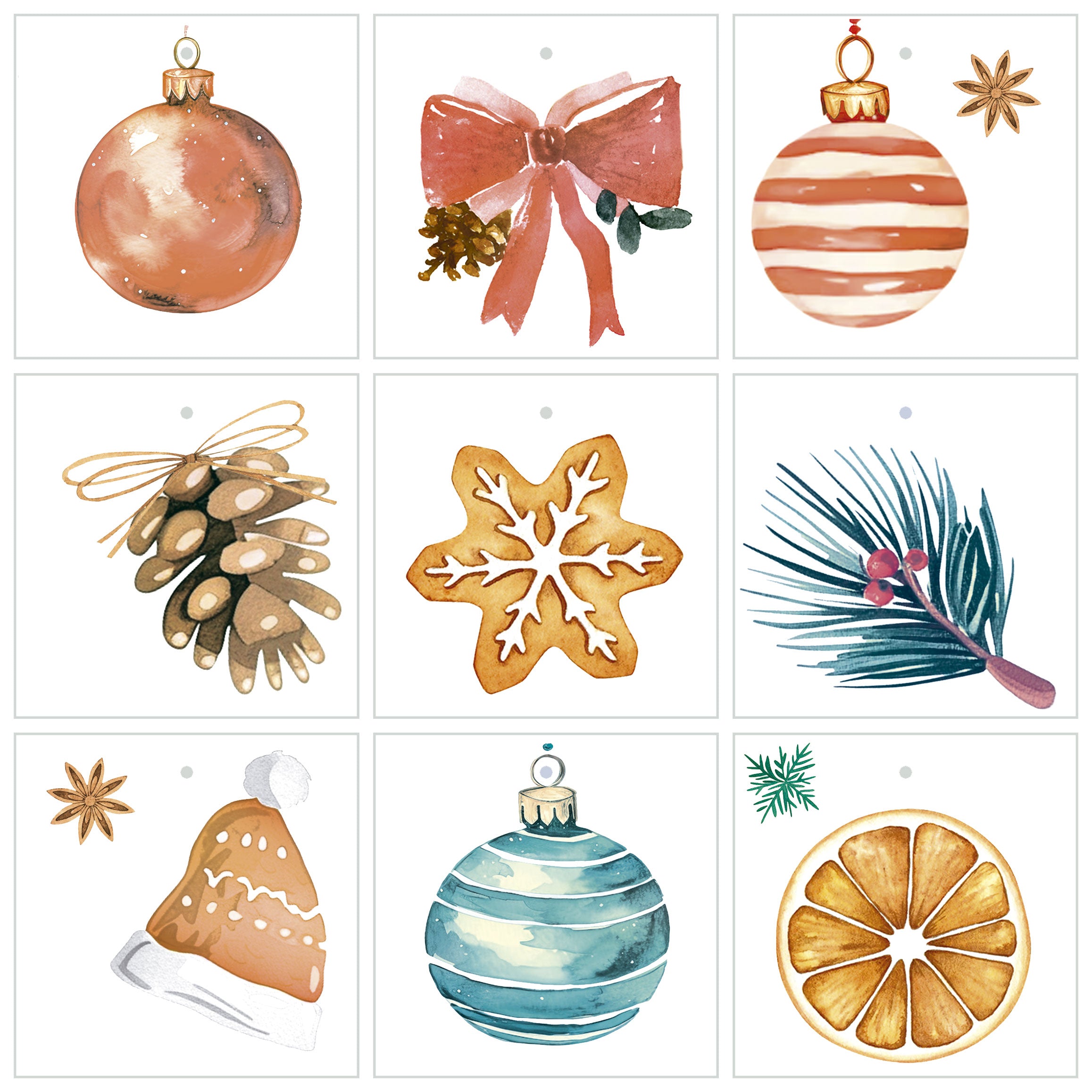 Conjunto de Enfeites de Natal