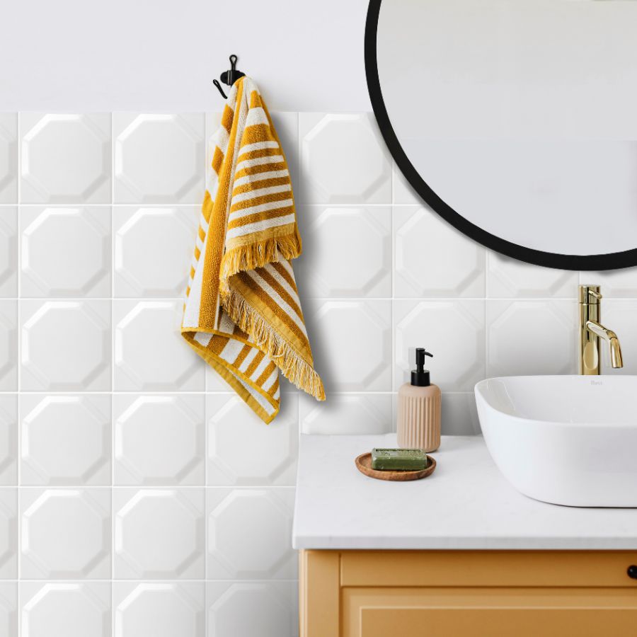 Azulejo Octagon 15x15 | Branco 000 Brilhante