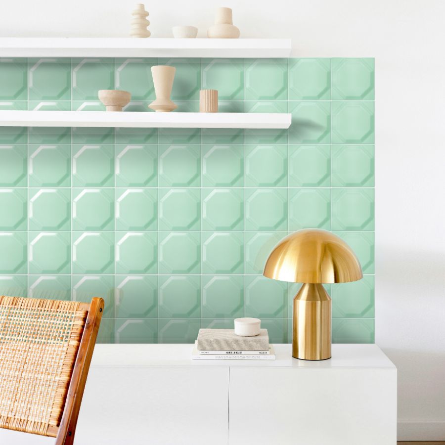 Azulejo Octagon 15x15 | Verde 260 Brilhante