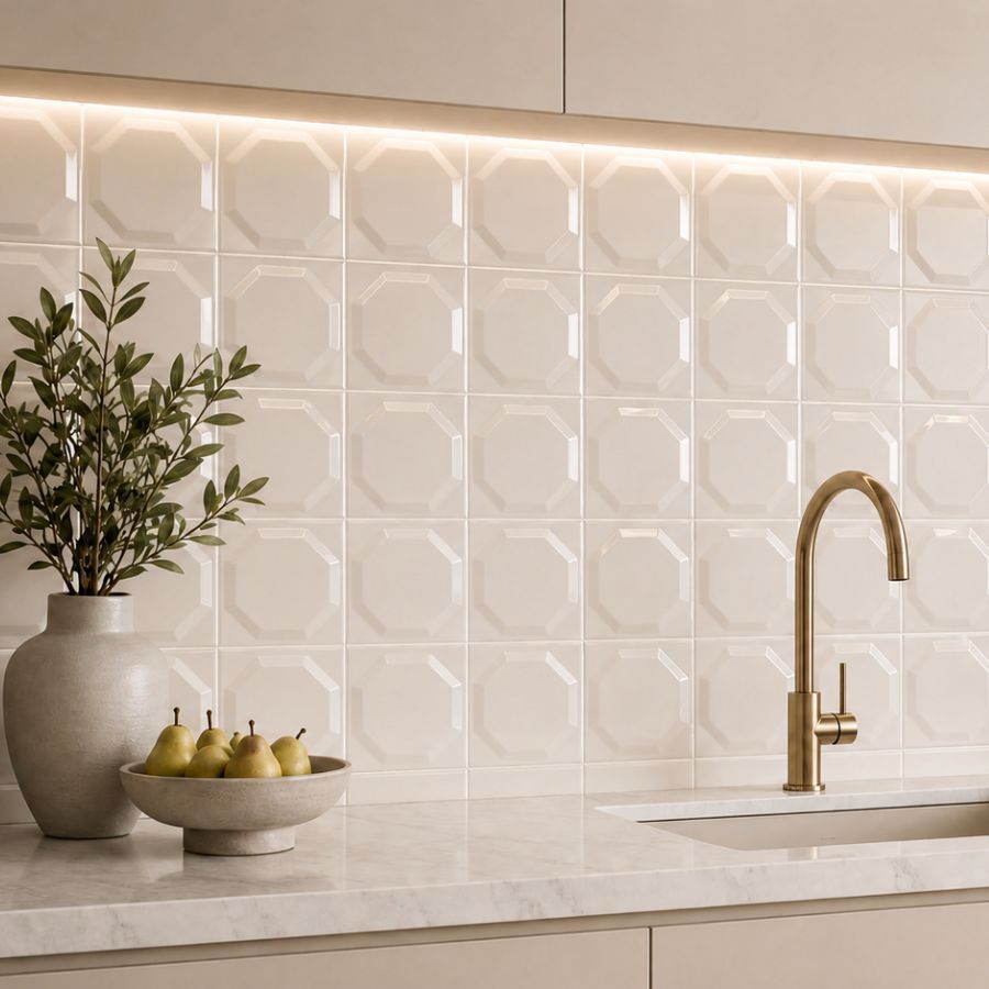 Azulejo Octagon 15x15 | Bege 550 Brilhante