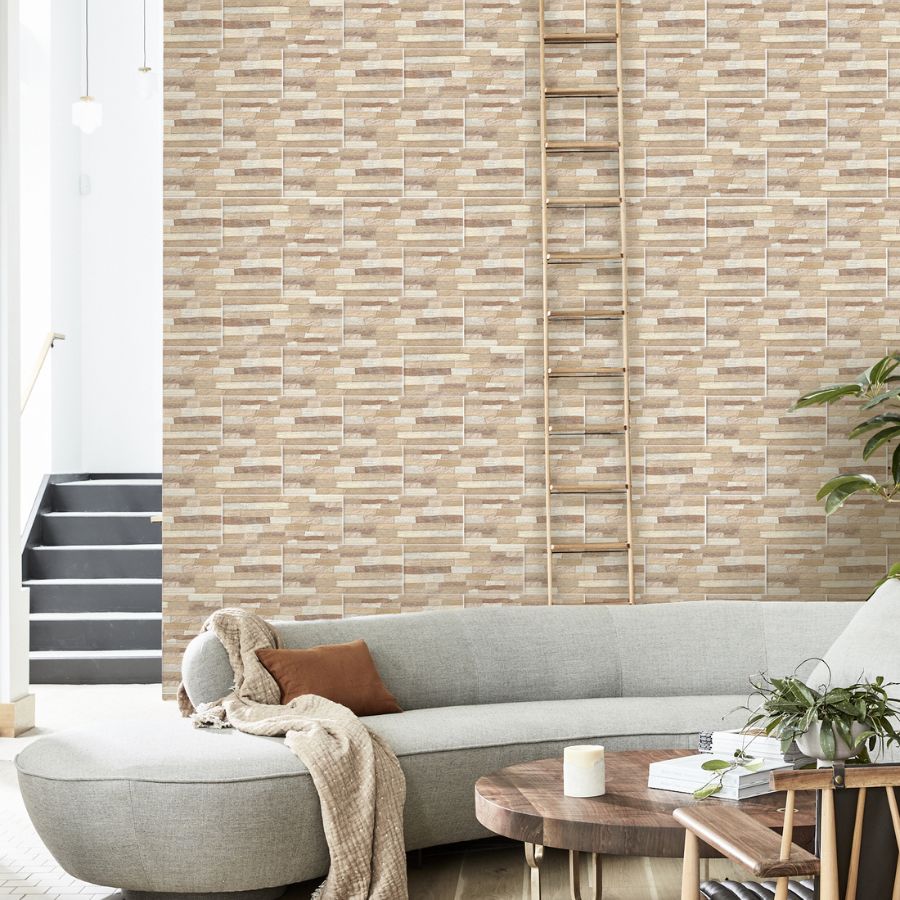 Peralta Wall Tile 19x48 | Beige MIX Matt