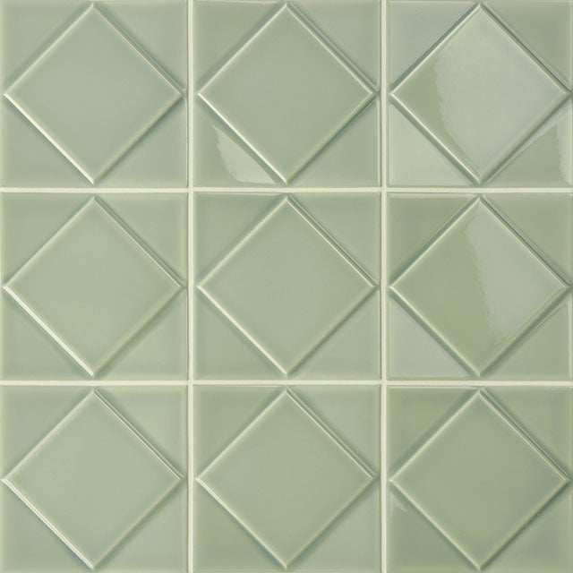 Azulejos de aspeto artesanal em cerâmica da Ceragni - coleção Quadra