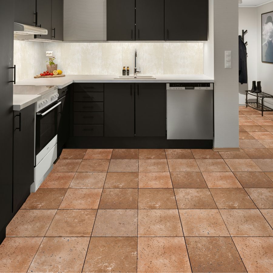Tabuaço Floor Tile 33,5x33,5 | Brown Matt