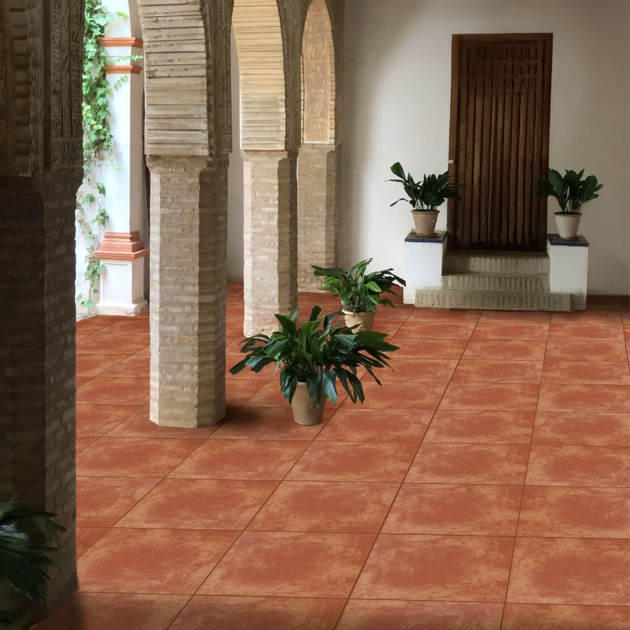 Toulon Hard Floor Tile 33,5x33,5 | Rosso MIX Matt