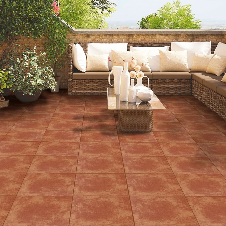 Toulon Hard Floor Tile 33,5x33,5 | Rosso MIX Matt